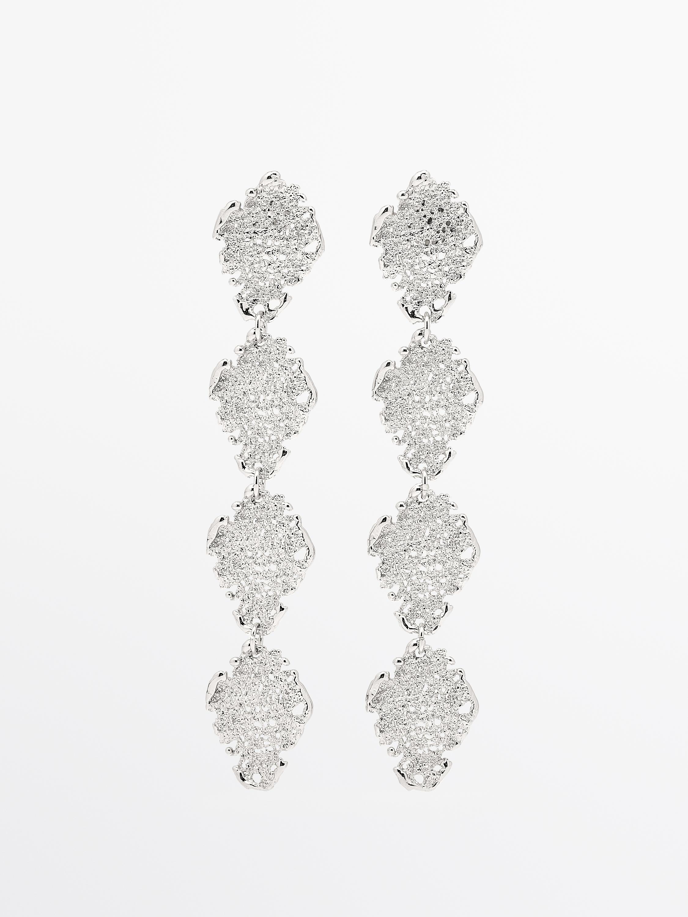 Pendientes largos encaje