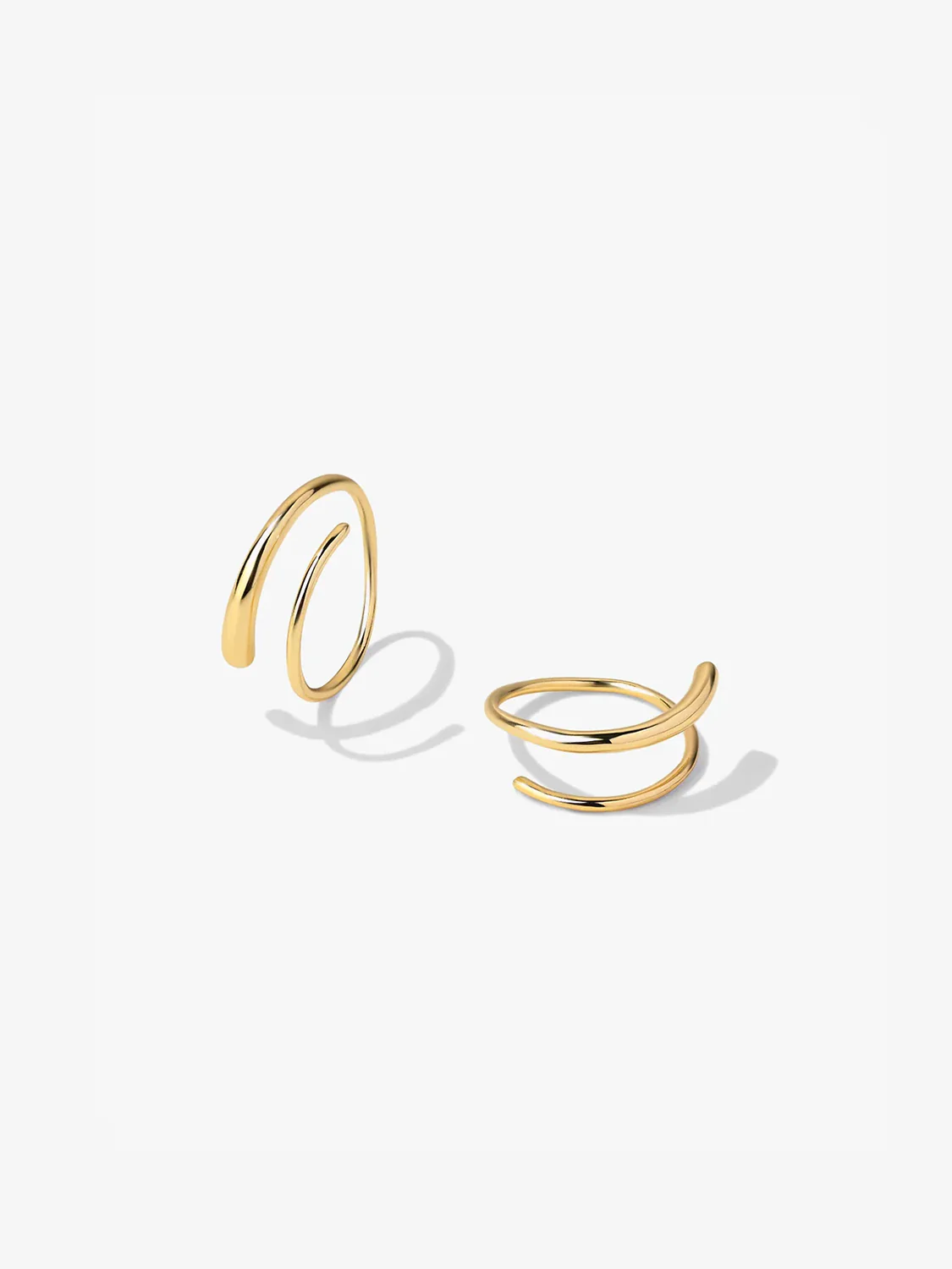 Gold Double Hoops