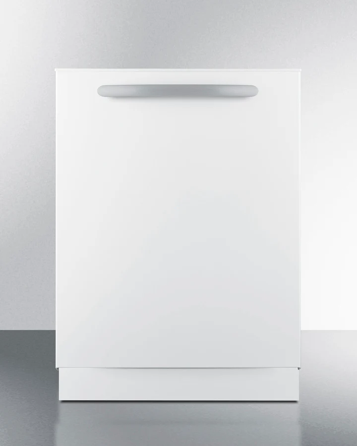 Summit 24" Wide Built-In Dishwasher Top Control in White ADA Compliant