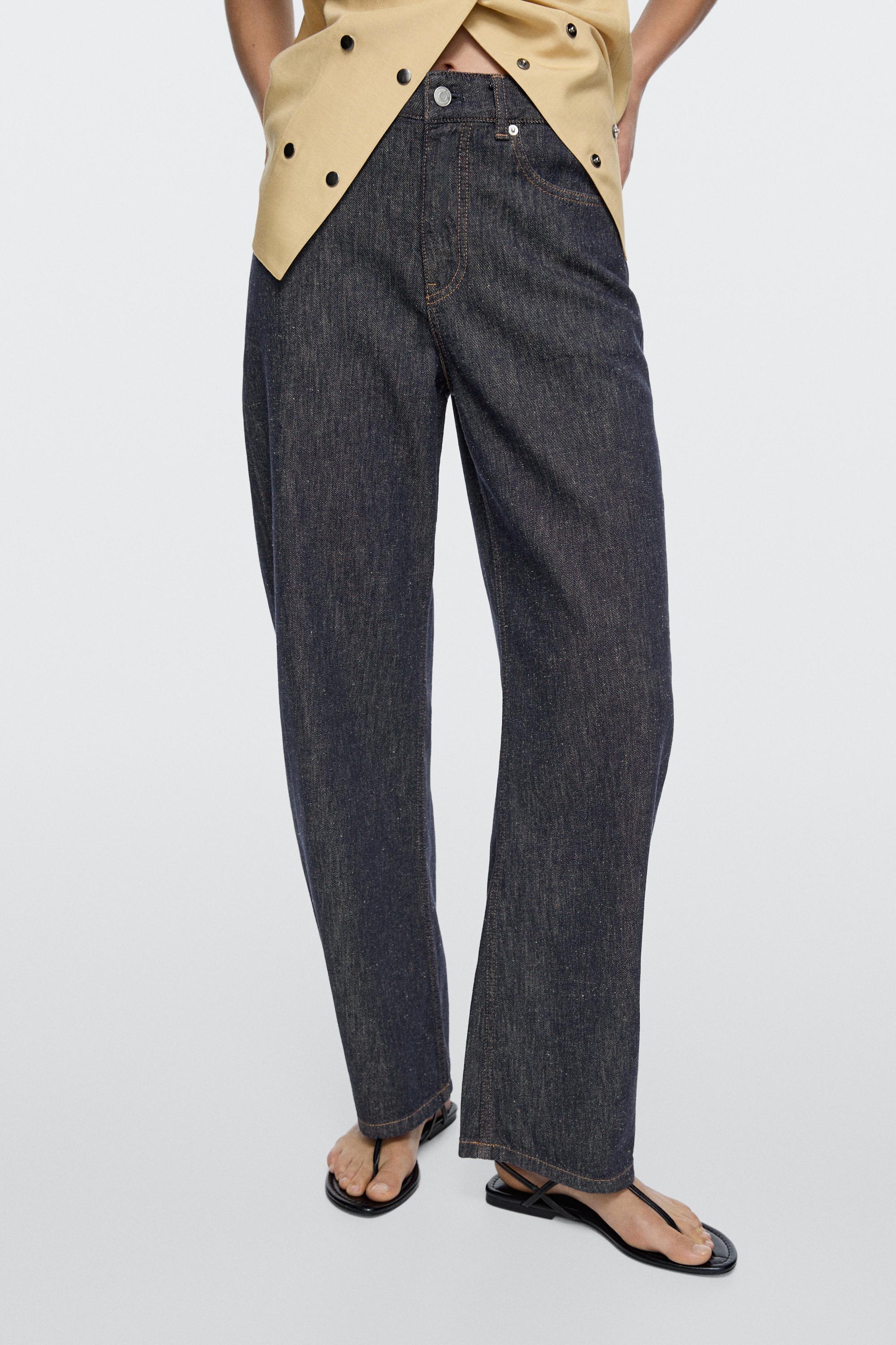 Jeans barrel fit tiro alto