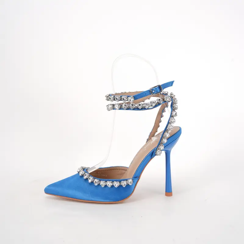Elegant Black Strap Stiletto Heels – Pointed Toe Ankle Buckle