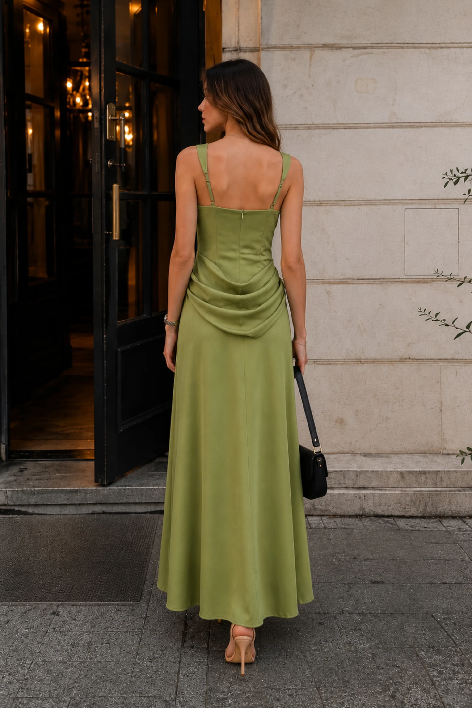 Jade Green Drape Dress