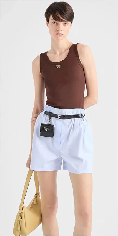 Classic Threaded Peplum Triangle Label Vest BX-93403