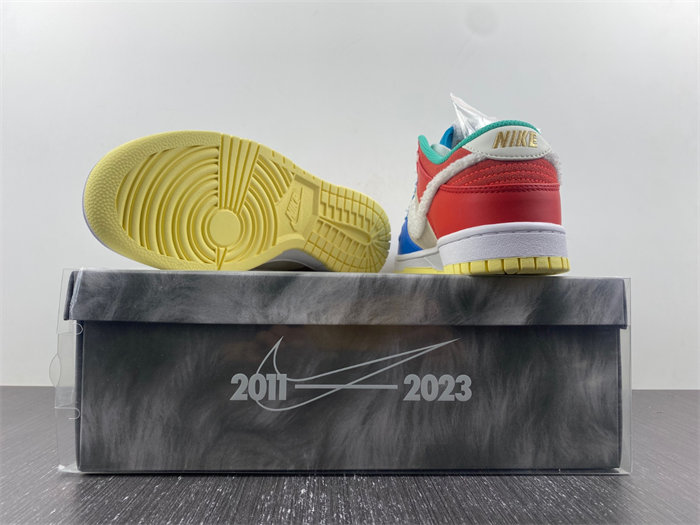 NK Dunk Low Retro PRM Year of the Rabbit Blue Orange Cream FD4203-111