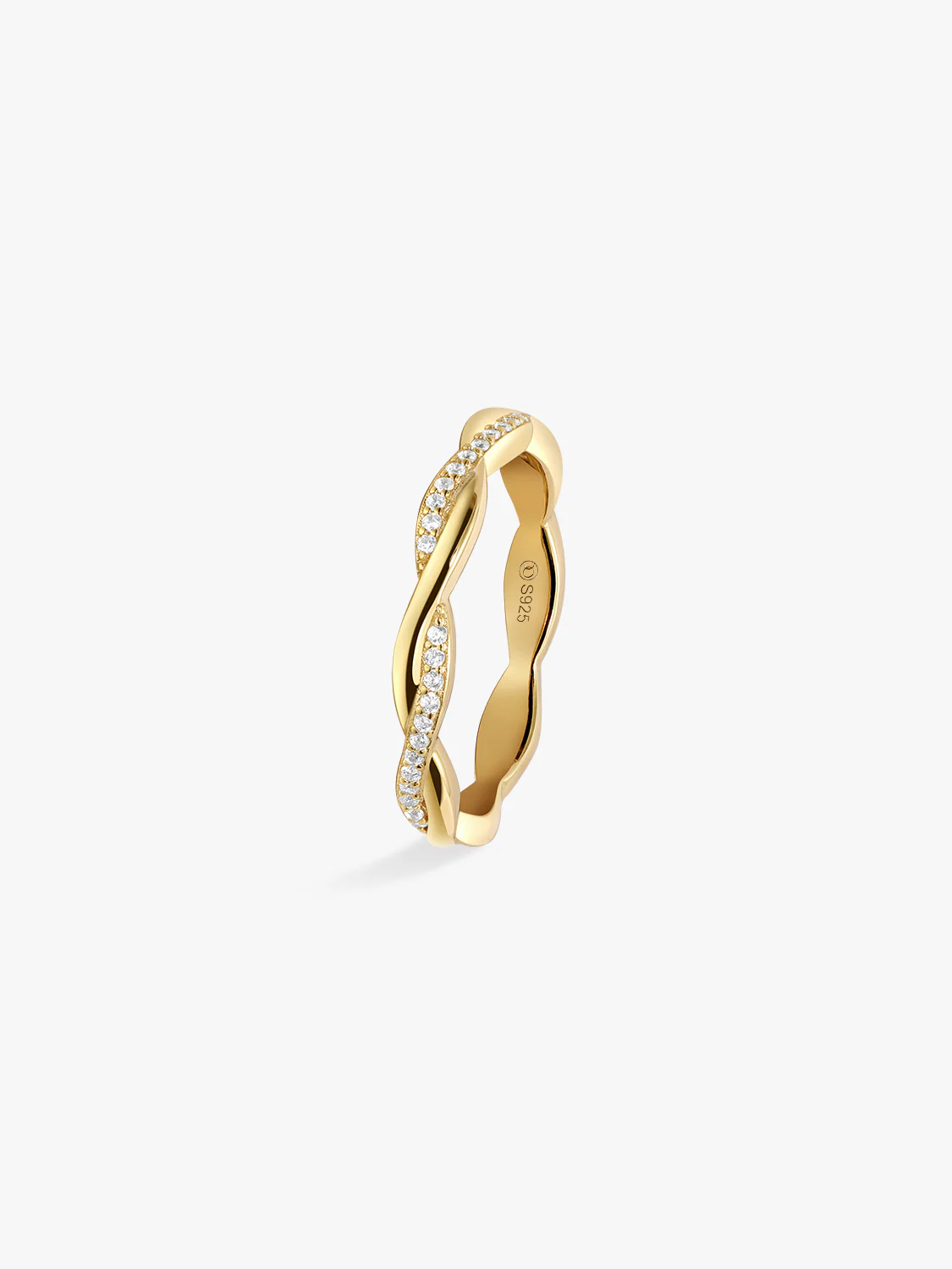 Twisted Pave Ring