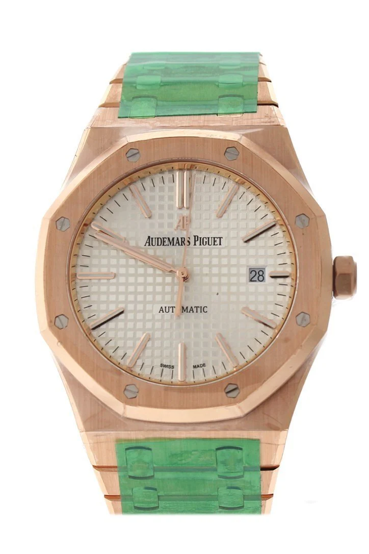 Audemars Piguet Royal Oak 41mm White dial Pink Gold Watche 15400OR.OO.1220OR.02