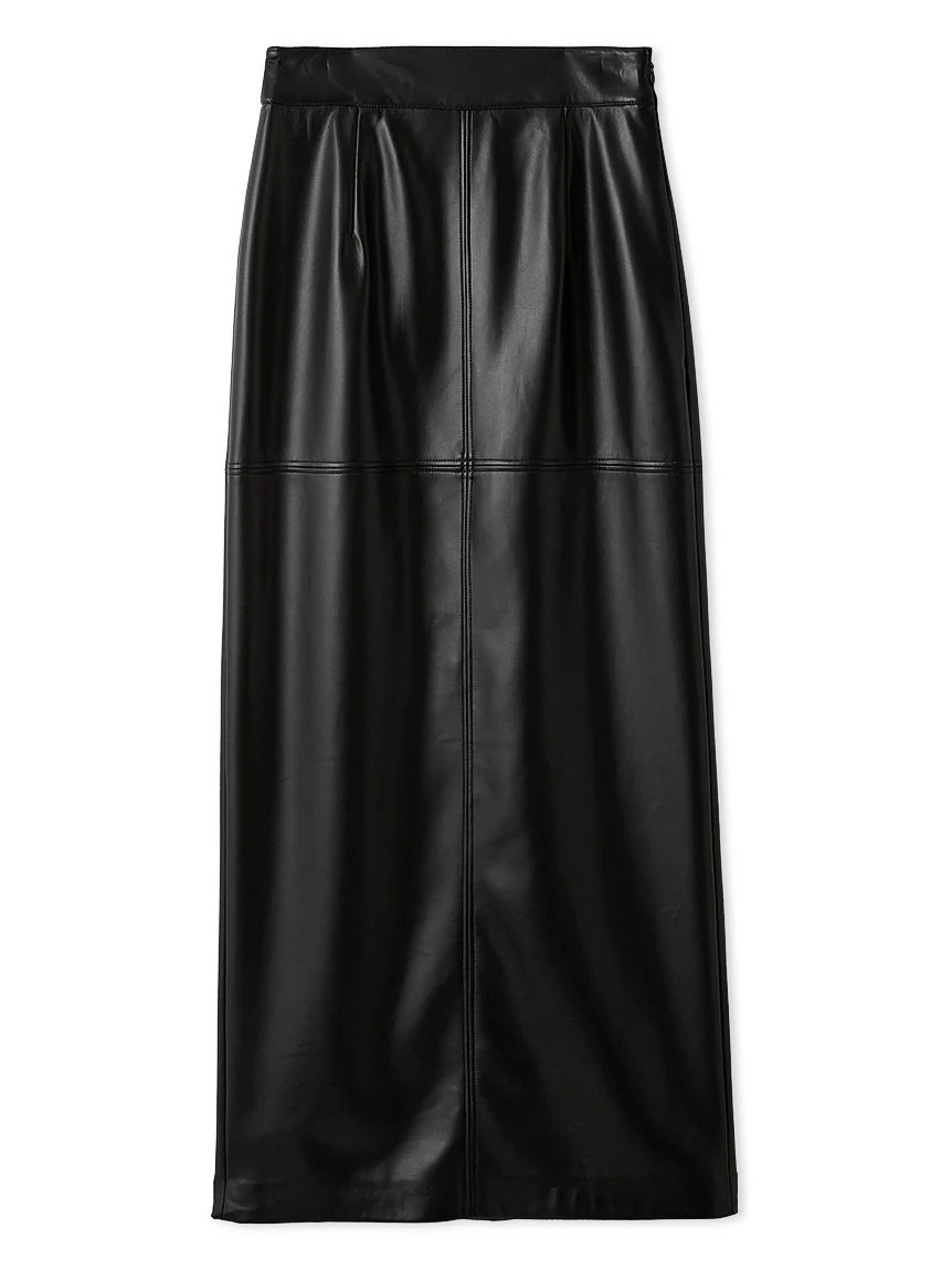 Stretch Faux Leather Pencil Skirt