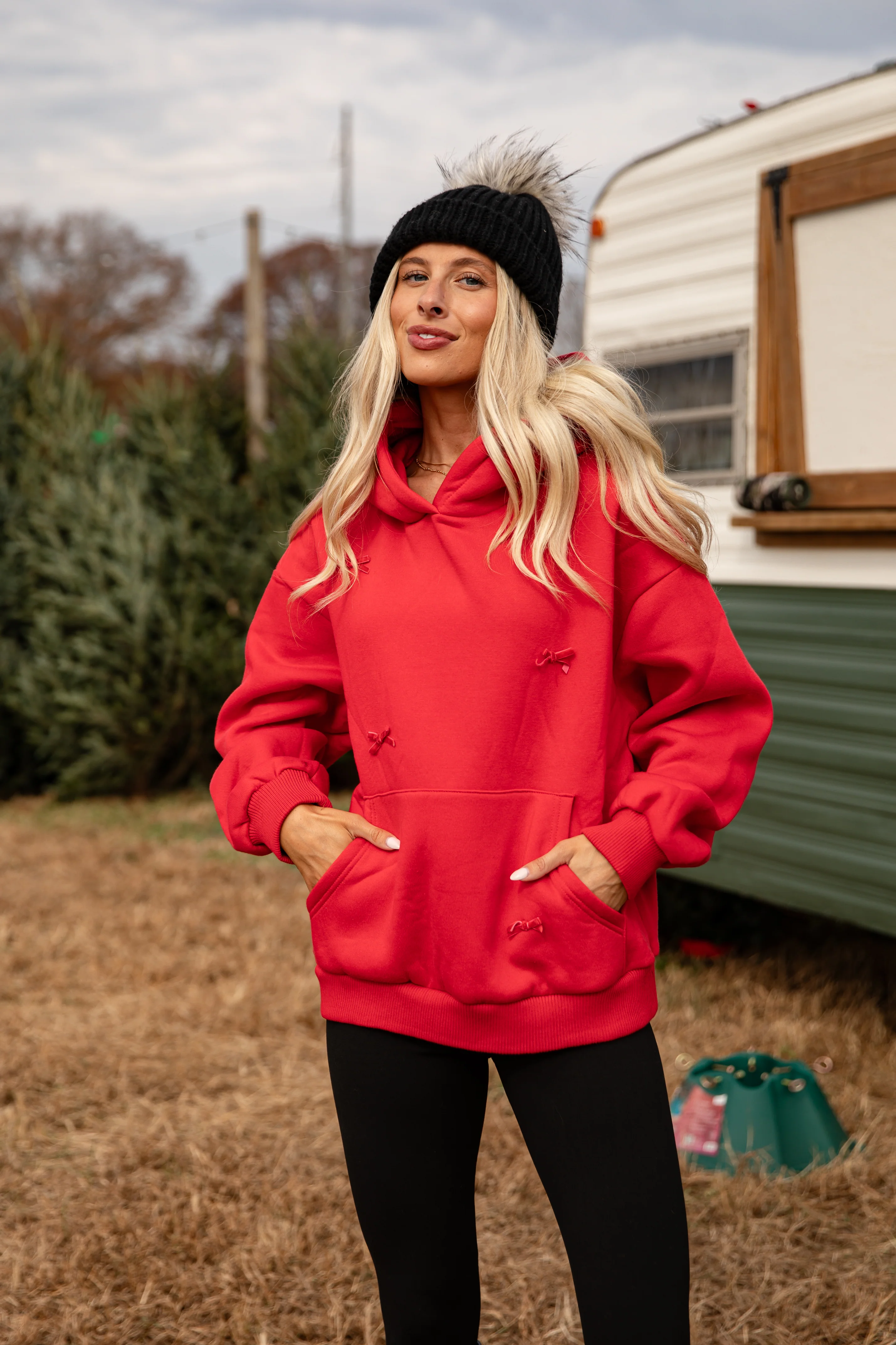 FINAL SALE - Red Velvet Ribbons Hoodie