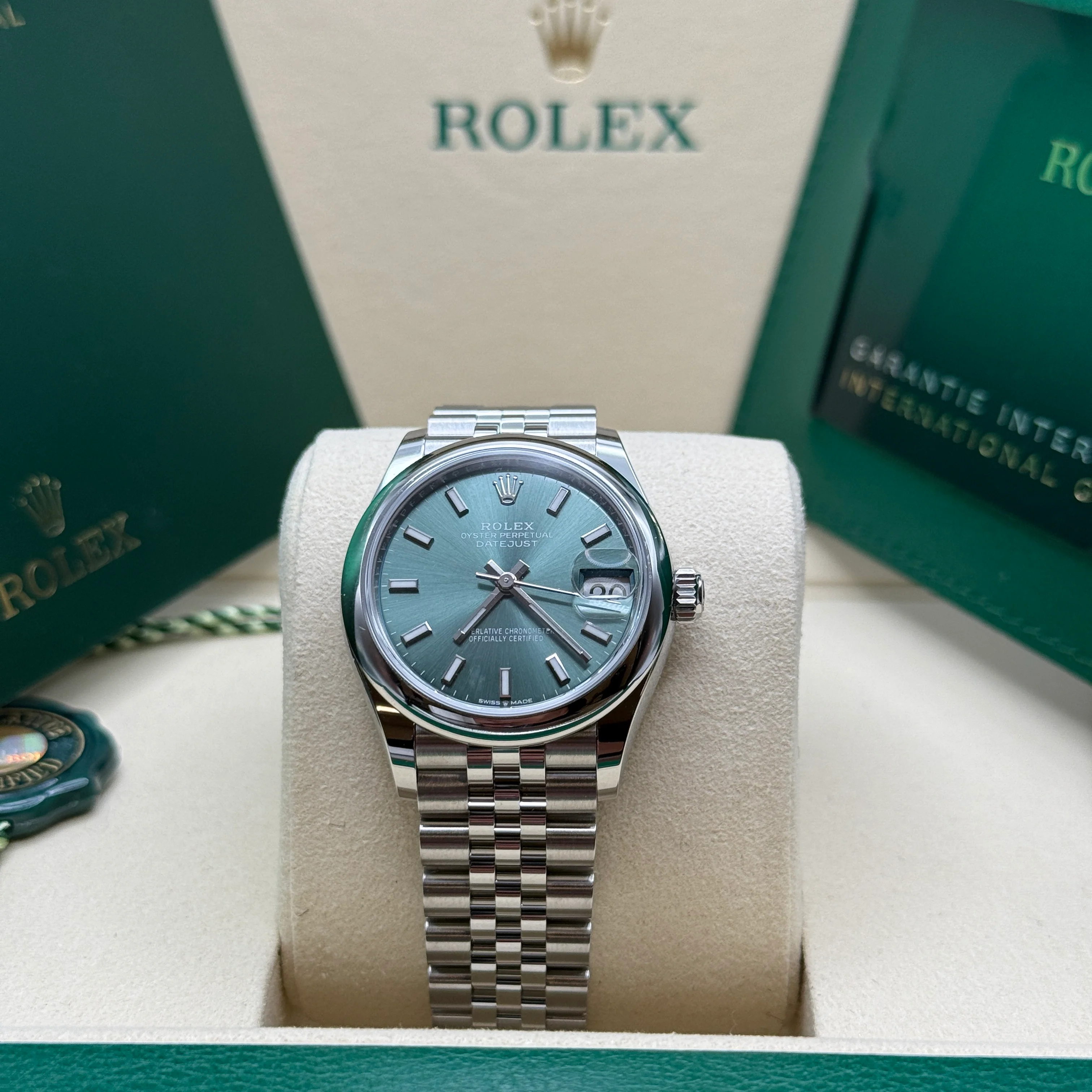 【Super Clone】RLX Datejust m278240-0011/0012 31mm Green Stick Domed Bezel Oyster Oystersteel