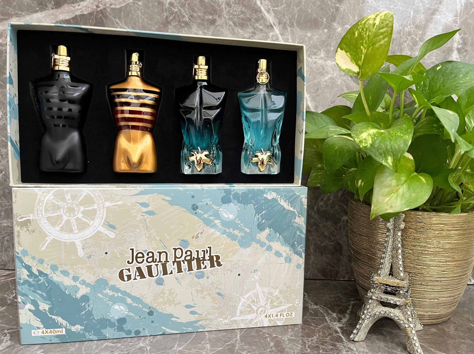 Jean Paul Gaultier Le Male & Le Beau Miniature 4-Piece Gift Set(4*40ml)