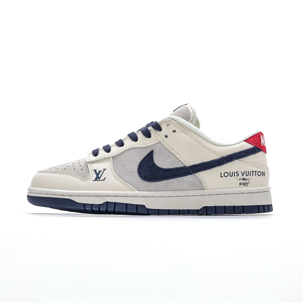 NK SB Dunk Low x Lois Vuton Mini Logo Beige Blue NNL24112205