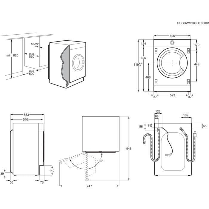 ELECTROLUX - Lavatrice incasso EW7F572WBI 7 Kg Classe D