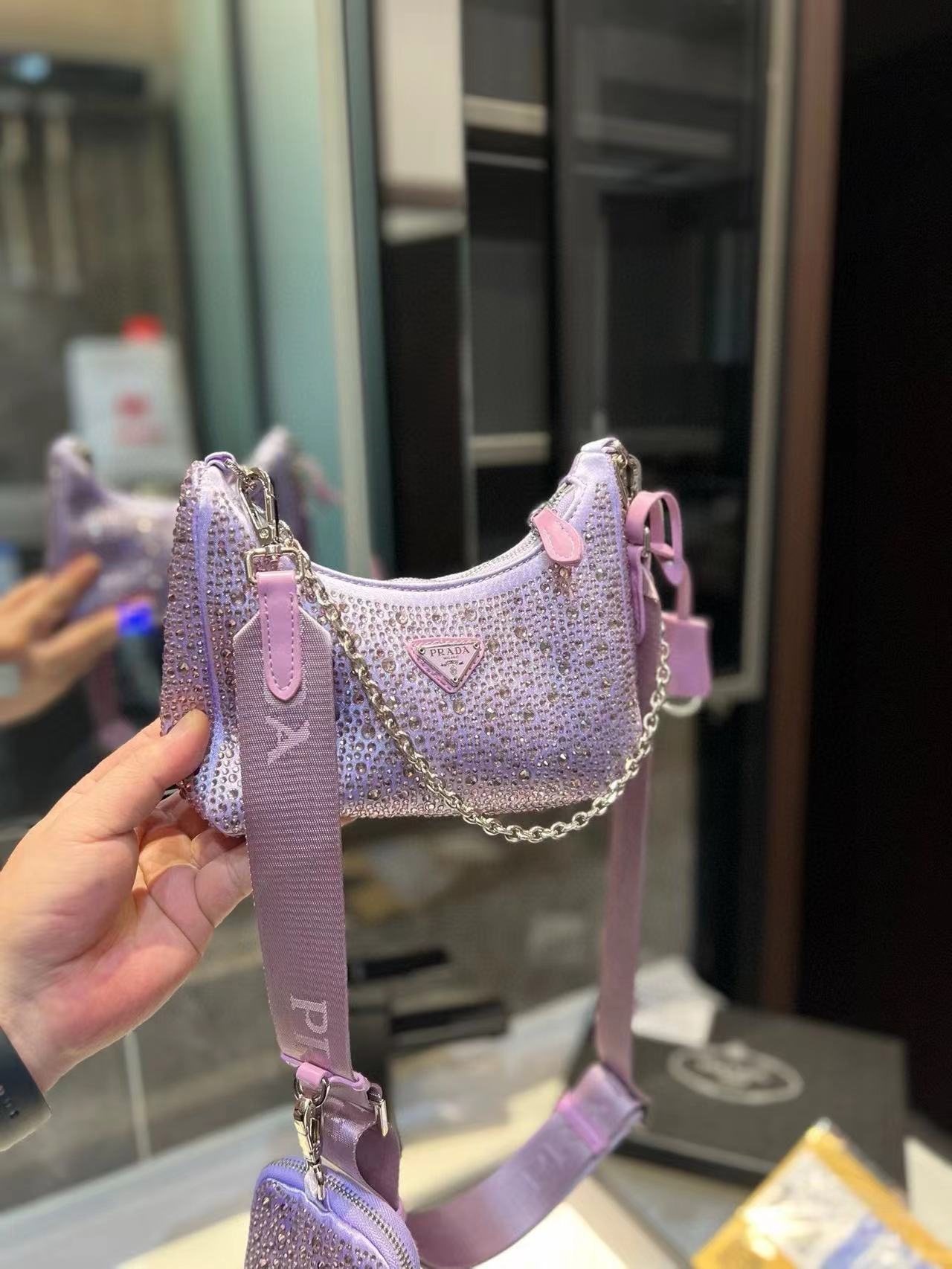 Fashion 8.7″ Full Diamonds Chains Adjustable Strap Shoulder bag with small coin purse BB-921222