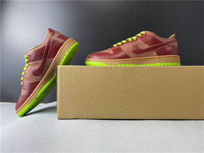 NK Dunk Low 1-Piece Laser Varsity Red Chartreuse 311611-661