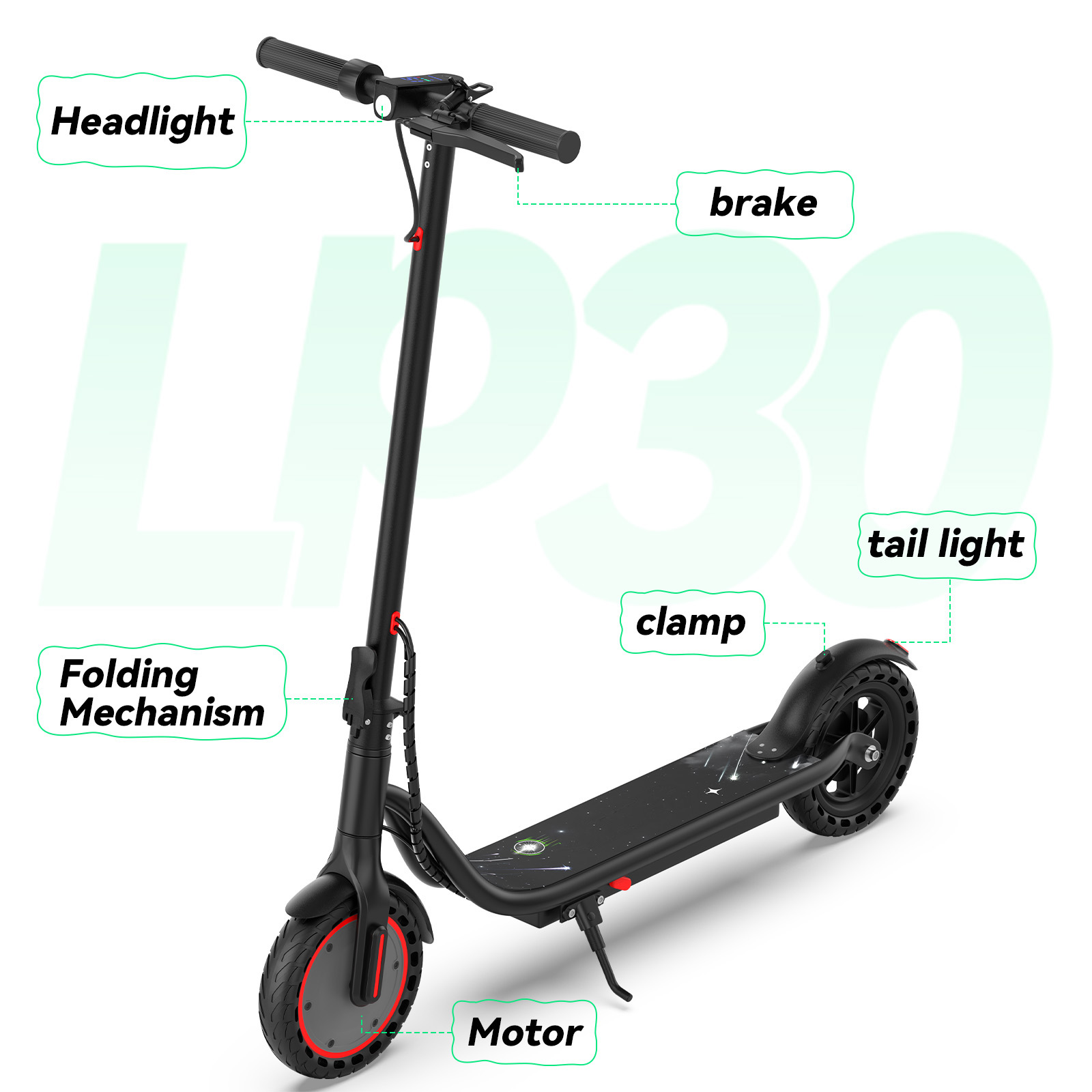 LadPed LP30 Electric Scooter 350W 5.2 Ah Foldable