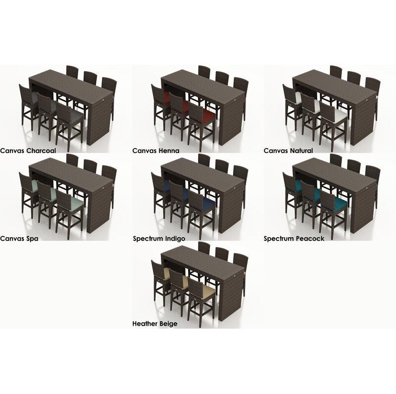 Hodge Rectangular 6 - Person 78.25'' Long Bar Height Dining Set with Cushions