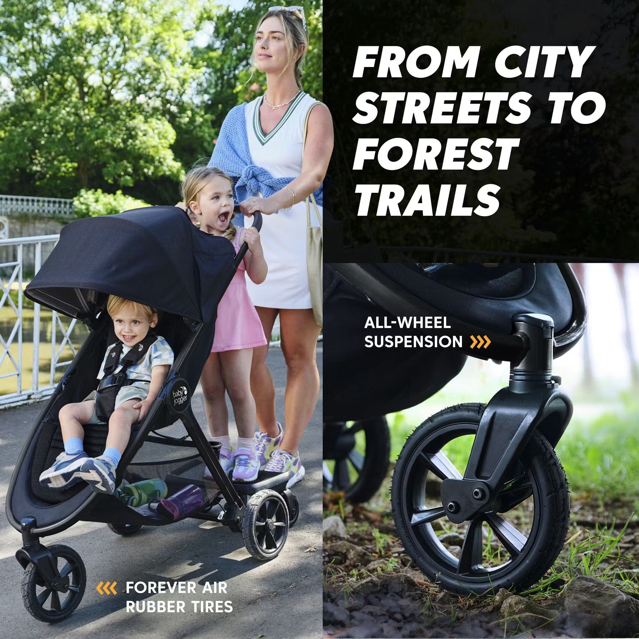 Baby Jogger City Mini GT3 Single Stroller - Frosted Ivory