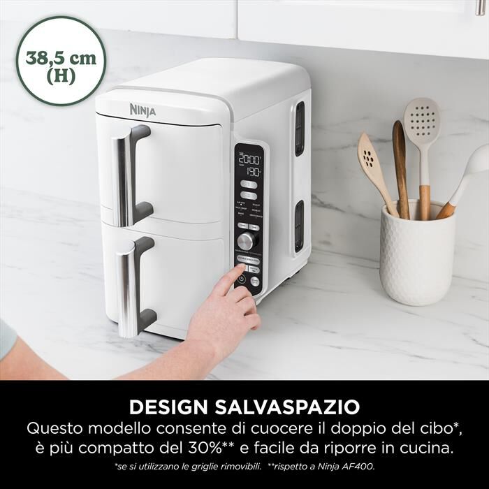 NINJA - FRIGGITRICE ARIA DOUBLESTACK 9,5 L SL400EUWH-Bianco