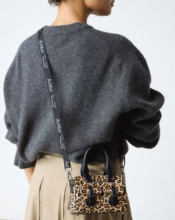 Mini Top Handle Leopard Print Bag