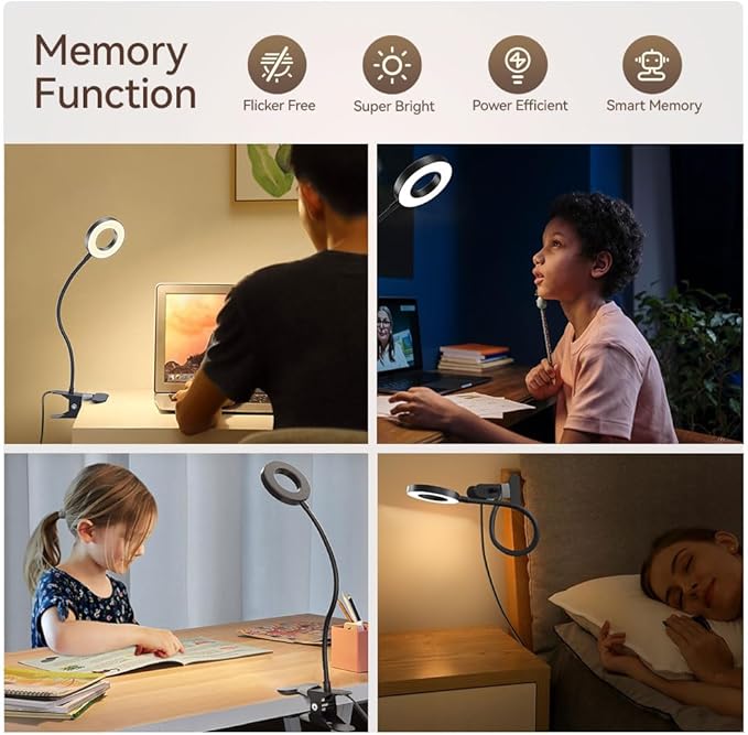 LUMIGROVE LED Desk Lamp Clip on Light