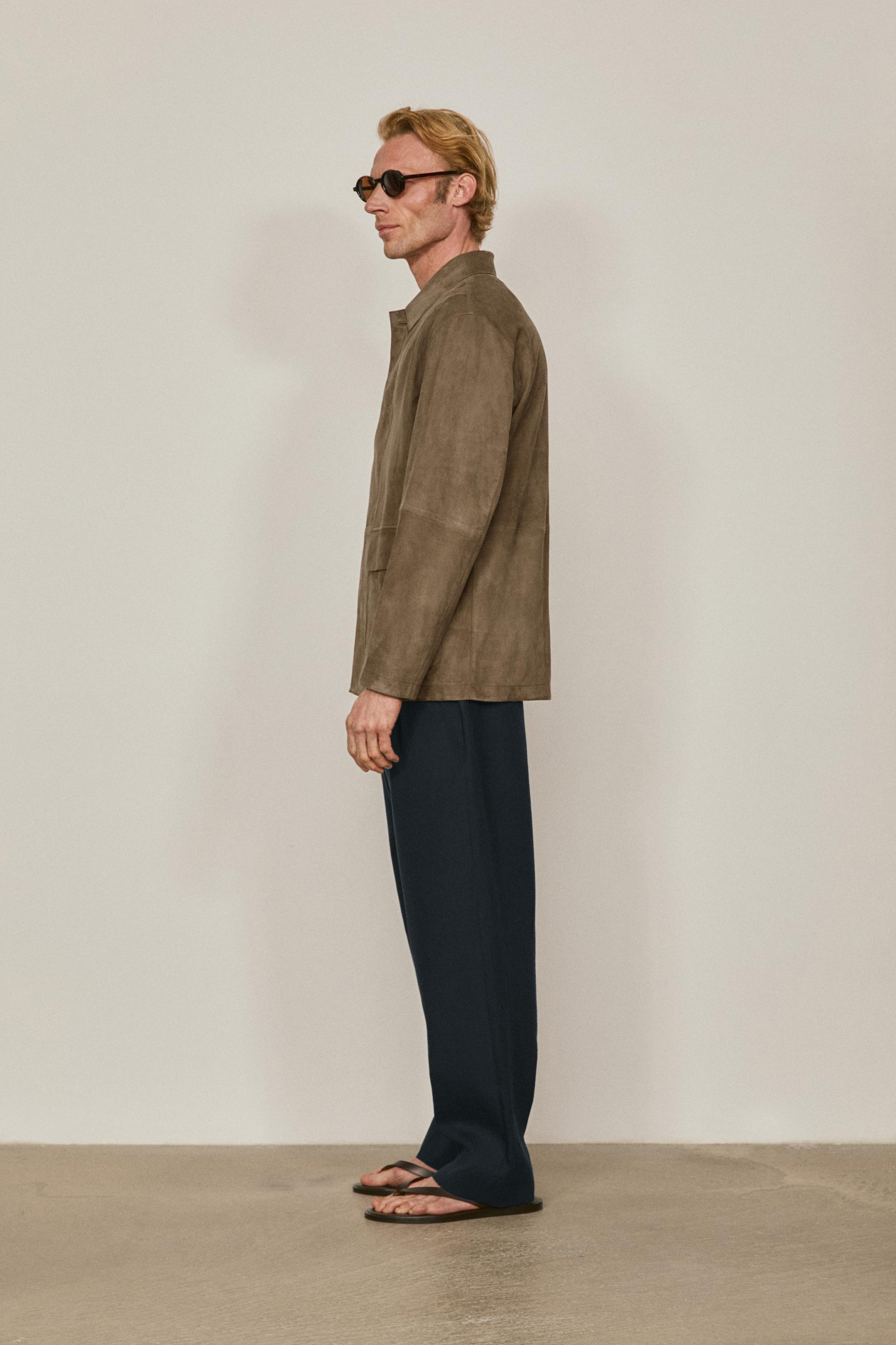 Sobrecamisa bolsillos piel ante - LIMITED EDITION