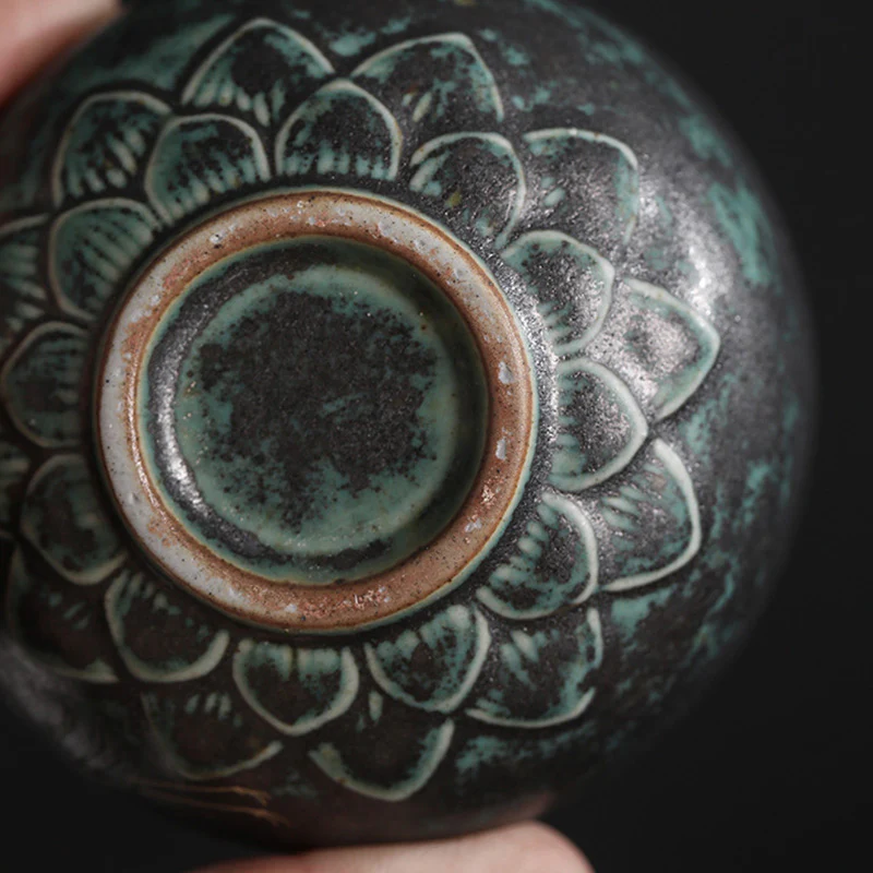 Auspicious Crane Ceramic Teacup Kung Fu Tea Cup Bowl