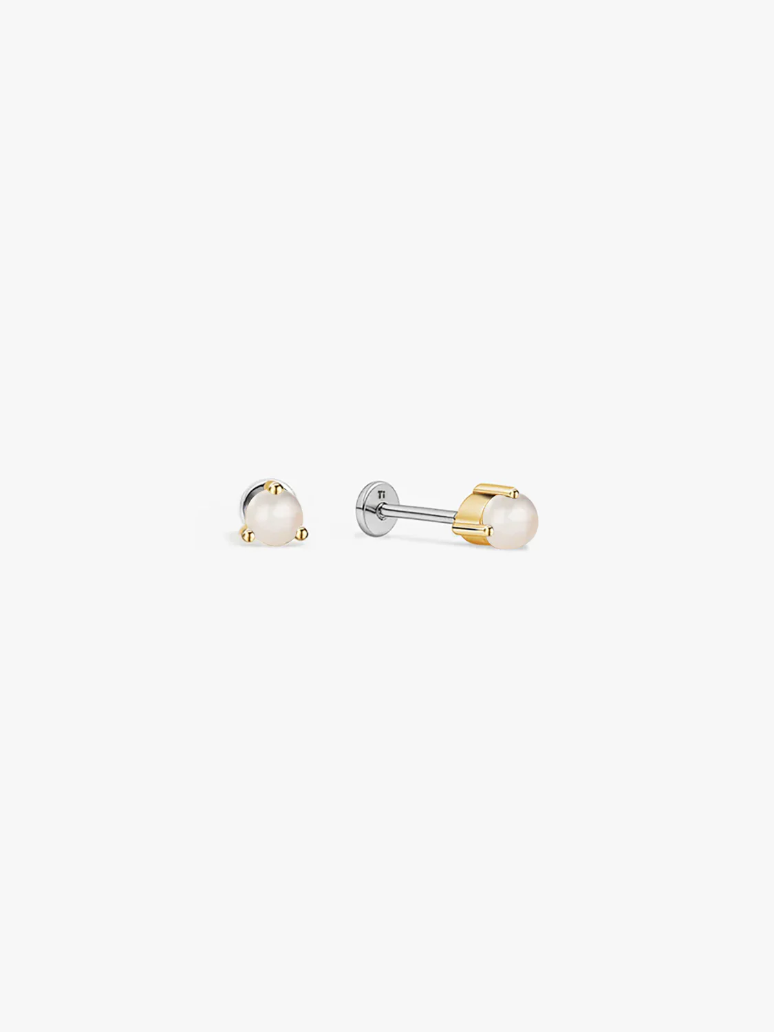 Pearl Flat Back Studs