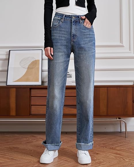 AERLEN Womens High Waisted Jeans
