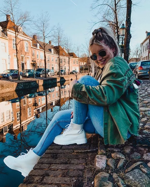 1460 Mono Milled Nubuck Leather Lace Up Boots