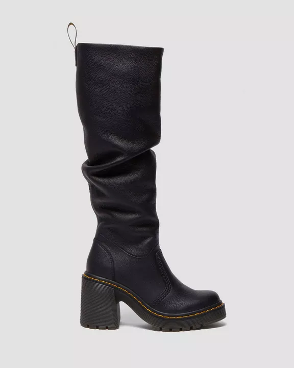 Kasey Virginia Leather Knee High Heeled Boots