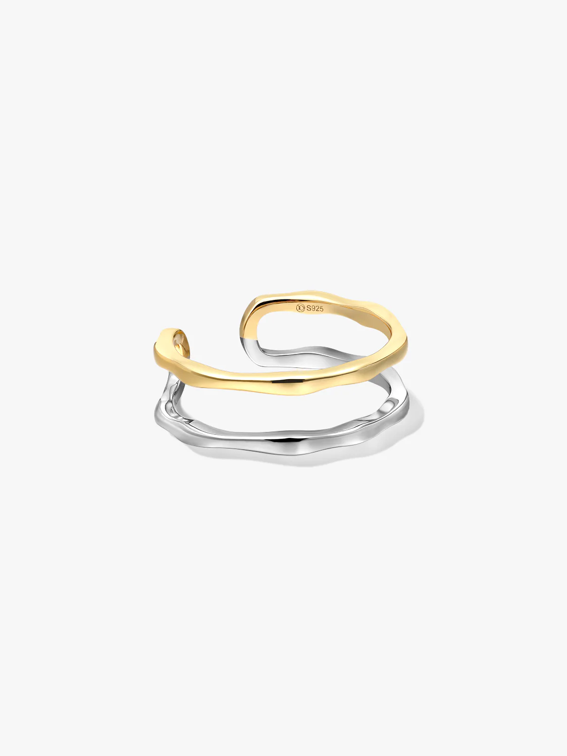 Mixed Ripple Double Ring