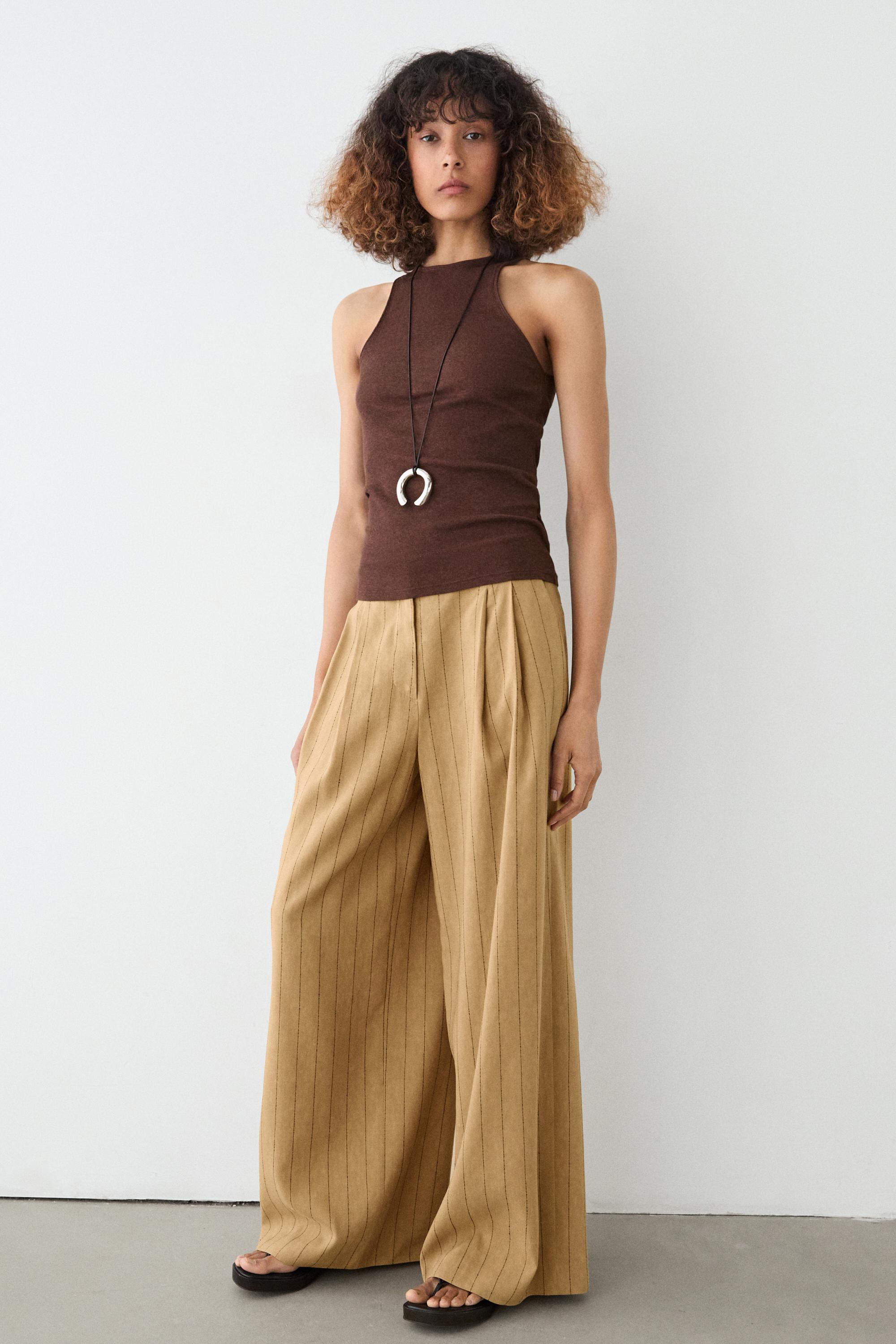 Pantalón pinzas wide leg
