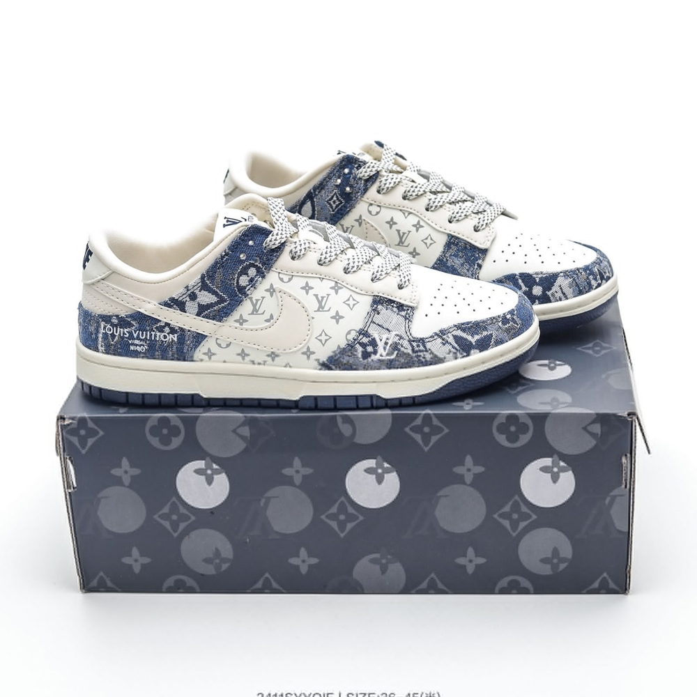 NK SB Dunk Low x Lois Vuton Monogram Denim Blue NNL24112202