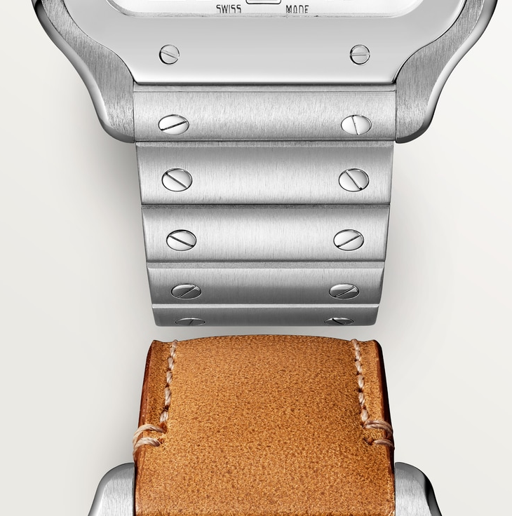 Santos de Cartier watch Large model Silvered opaline dial 39.8 mm