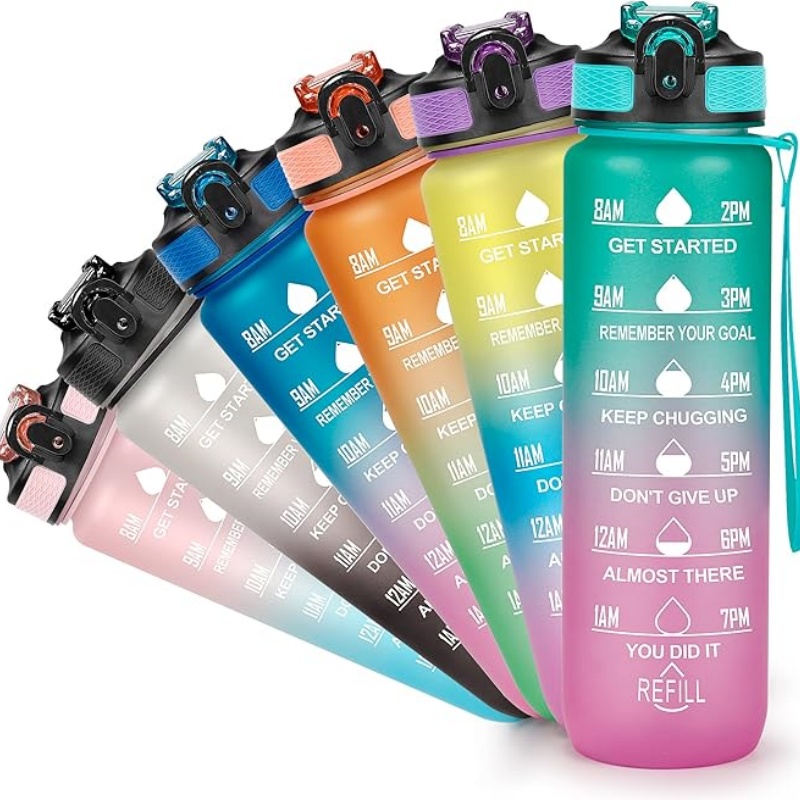 THERMOCLOUD Motivational Water Bottle with Time Marker