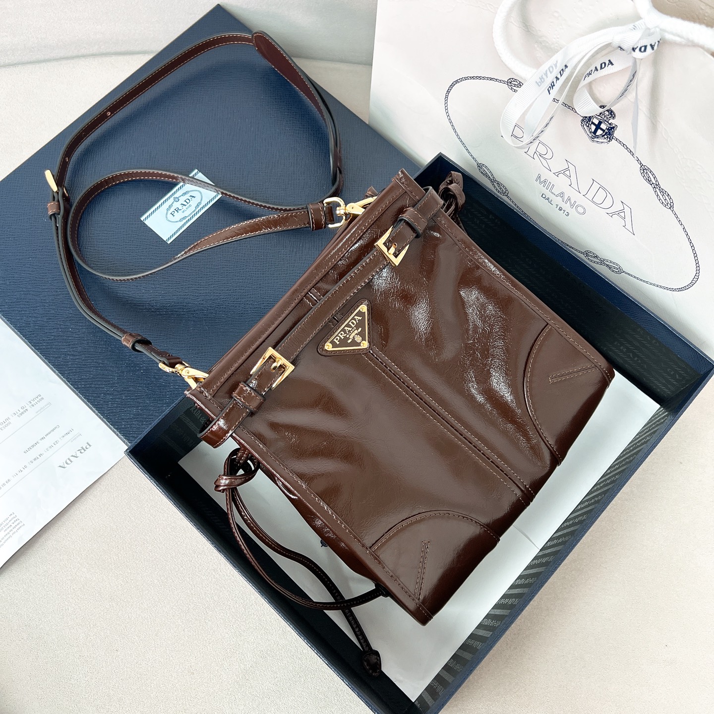 Prada Bonnie Leather Mini Shoulder Bag