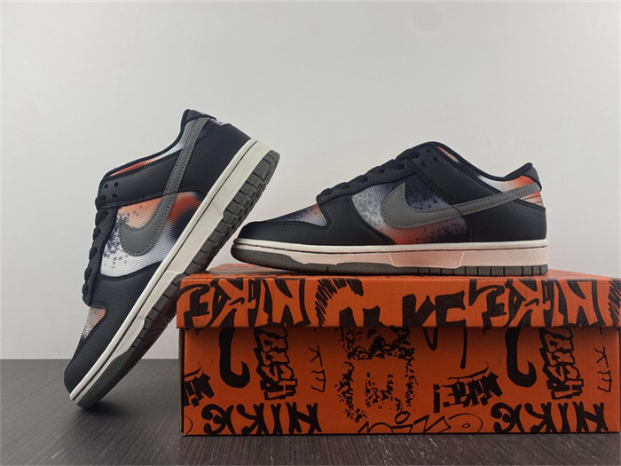 NK Dunk Low Graffiti Black Red DM0108-001
