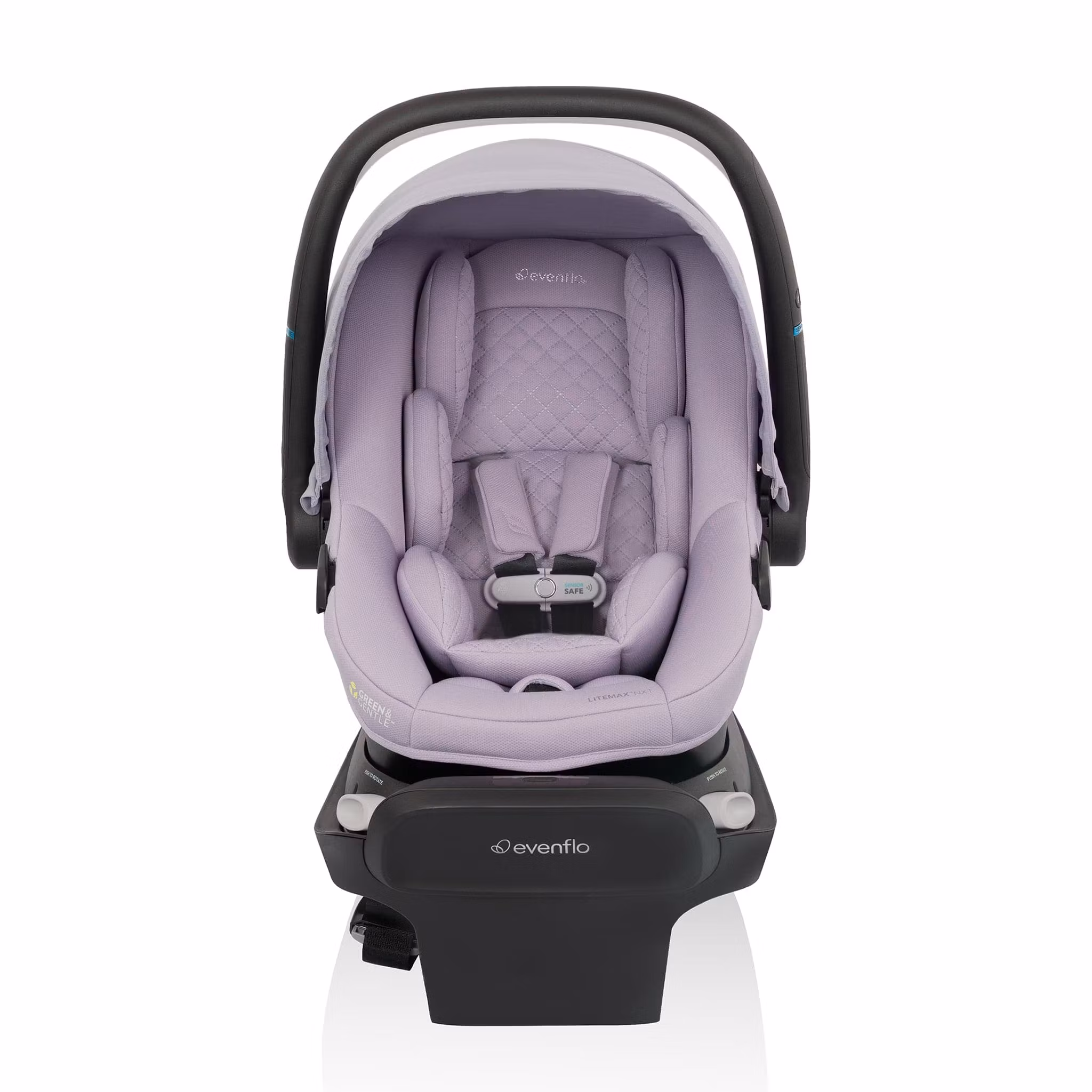 Evenflo Revolve180 LiteMax NXT Rotational Infant Car Seat with SensorySoothe - Agate Purple