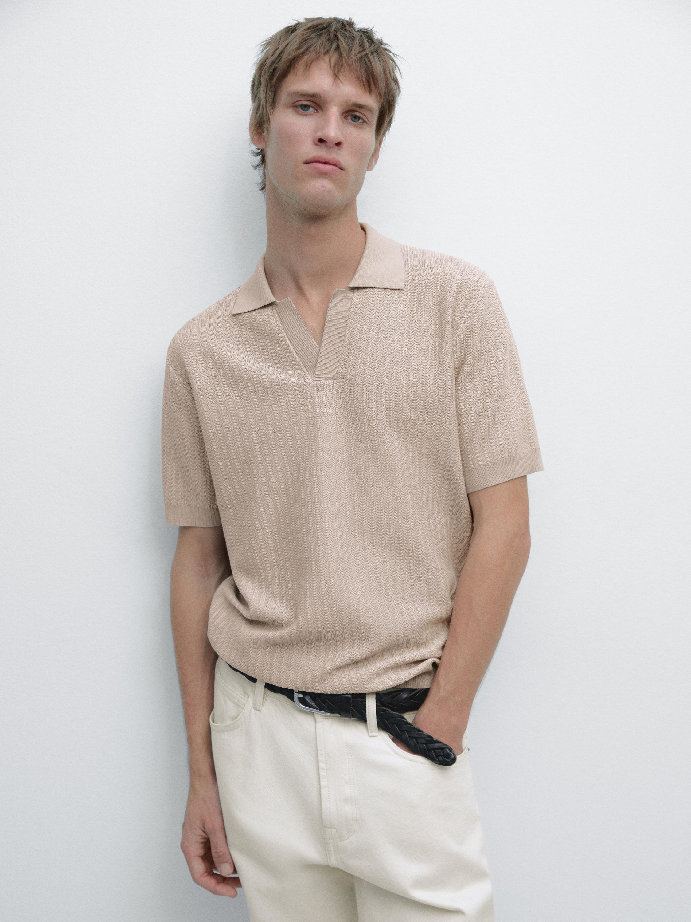 Jersey polo punto jacquard