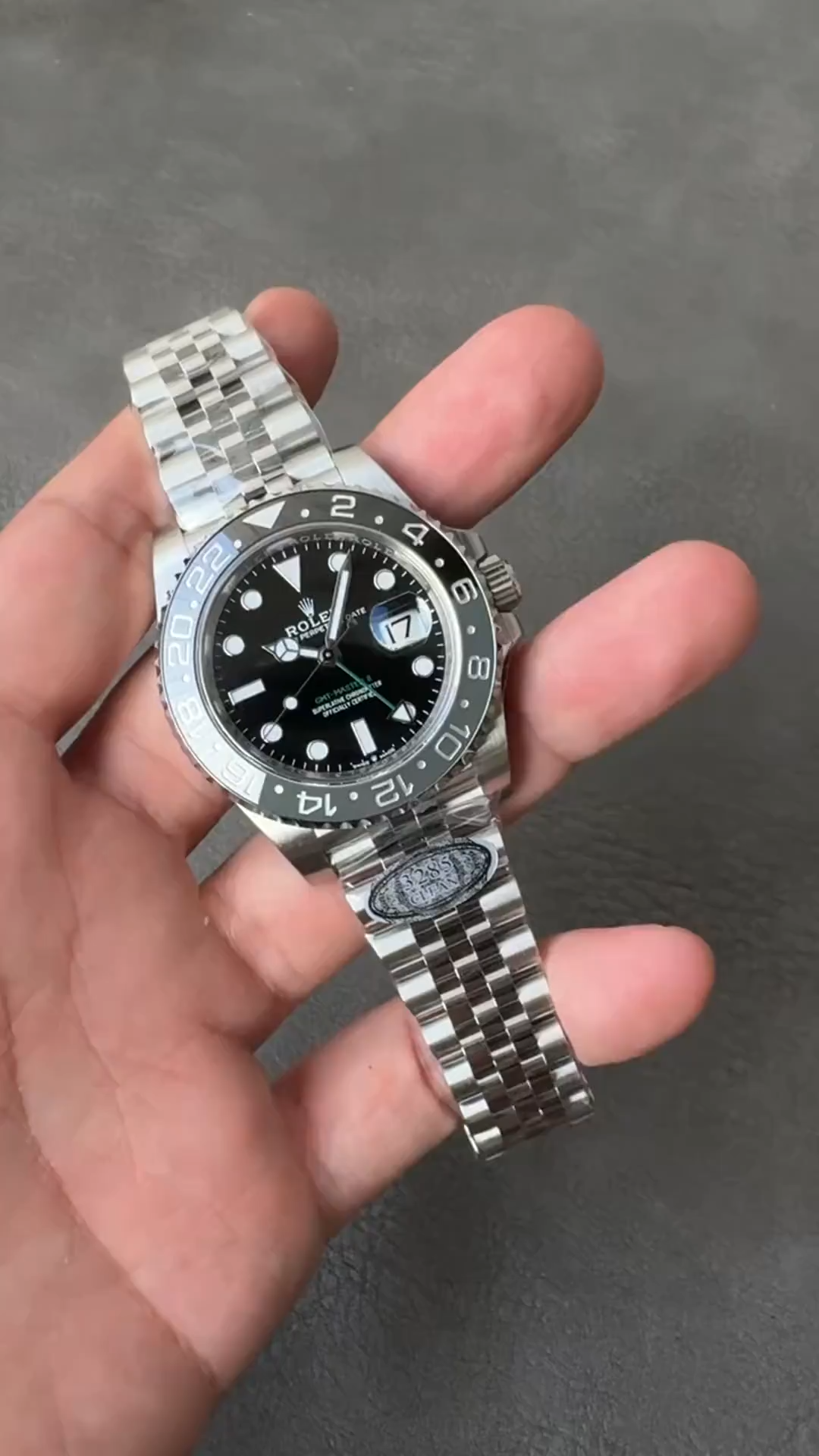 Rolex GMT-Master II 40mm 126710GRNR-0003 Black Dial Jubilee Watch