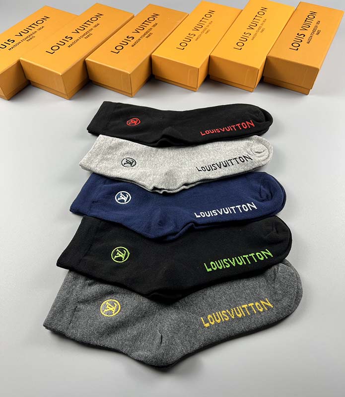Set of 5 Pairs of Cotton Breathable Crew Socks WZ-924000255