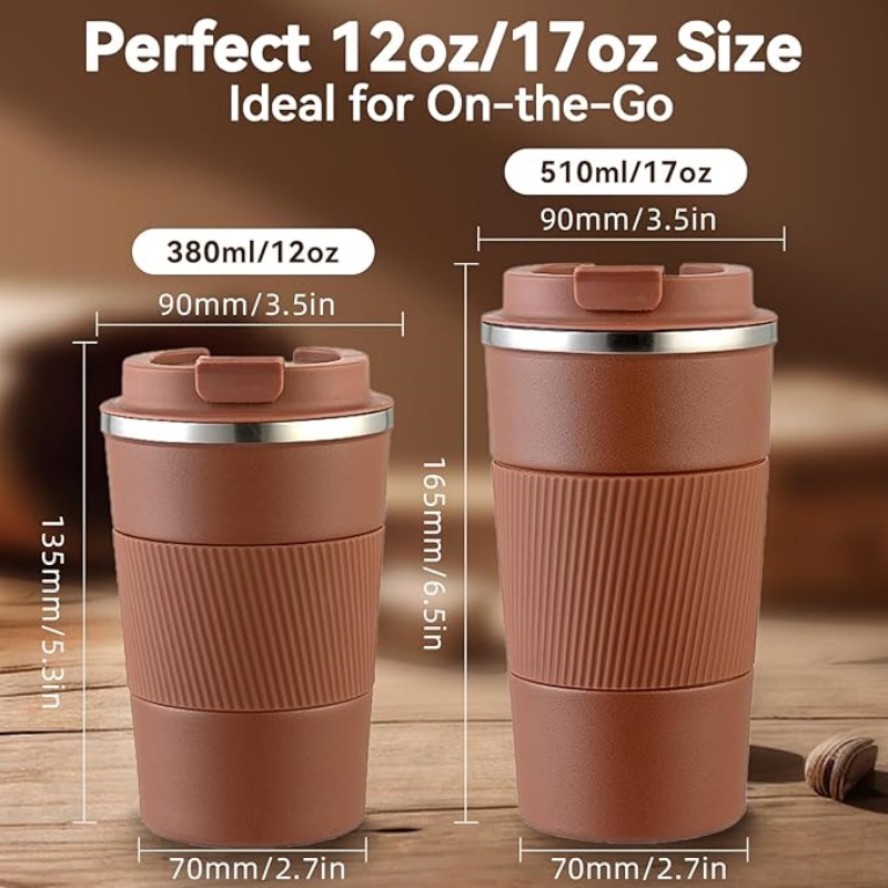 THERMOCLOUD 12OZ Travel Coffee Mug Insulated Coffee Cup
