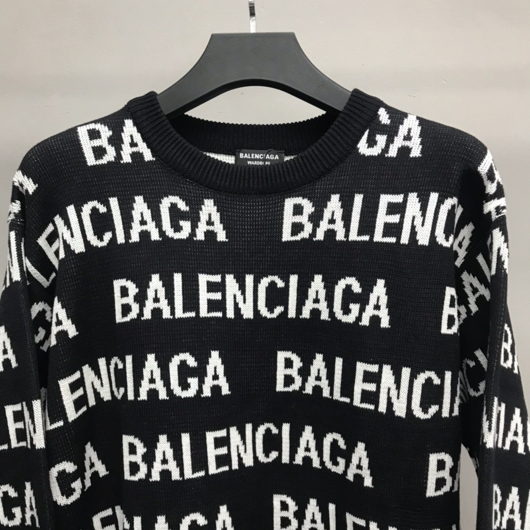 BLCG full-print subtitle sweater