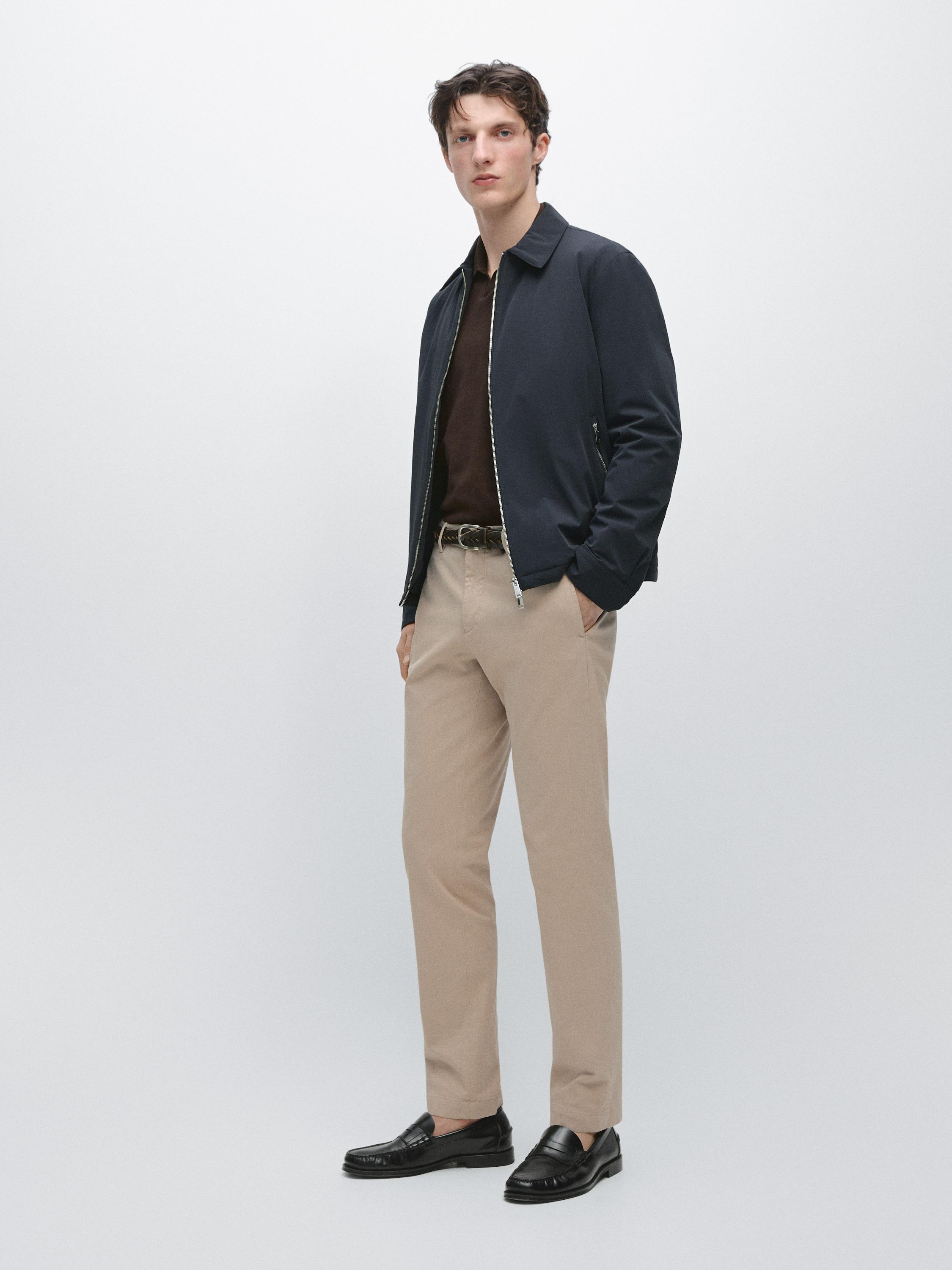 Pantalón slim fit mezcla algodón