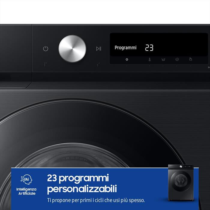 SAMSUNG - Lavatrice WW90DB7U94GBU3 9 Kg Classe A-NERO