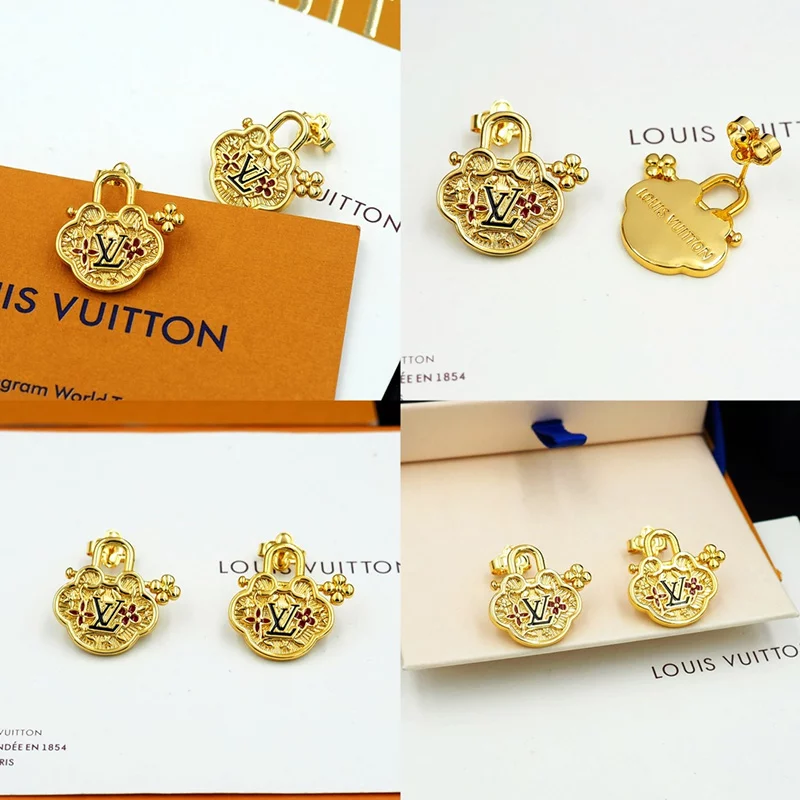 Elegant Lock Earrings ED-931337