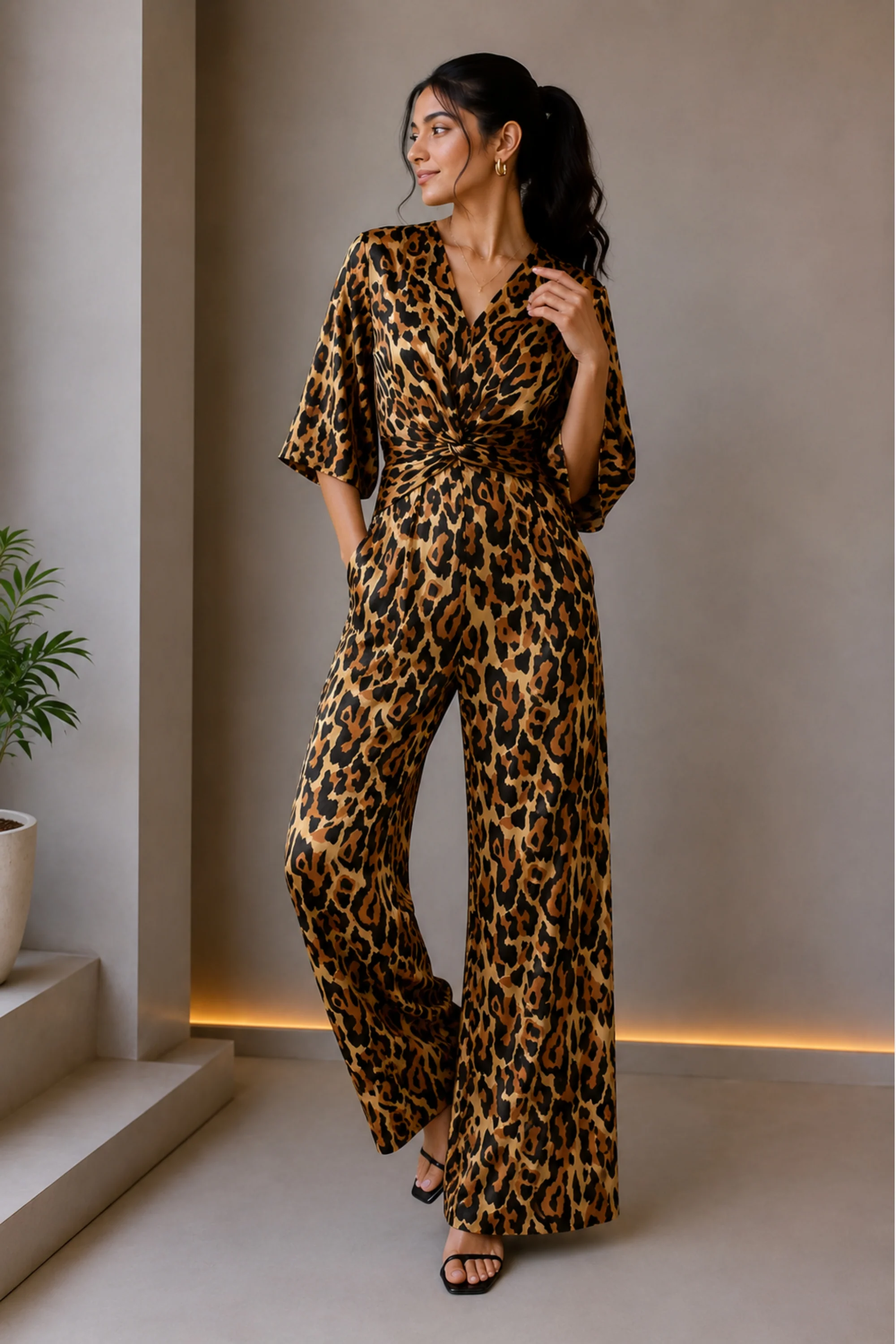 The Eve Jumpsuit In Leopard Print