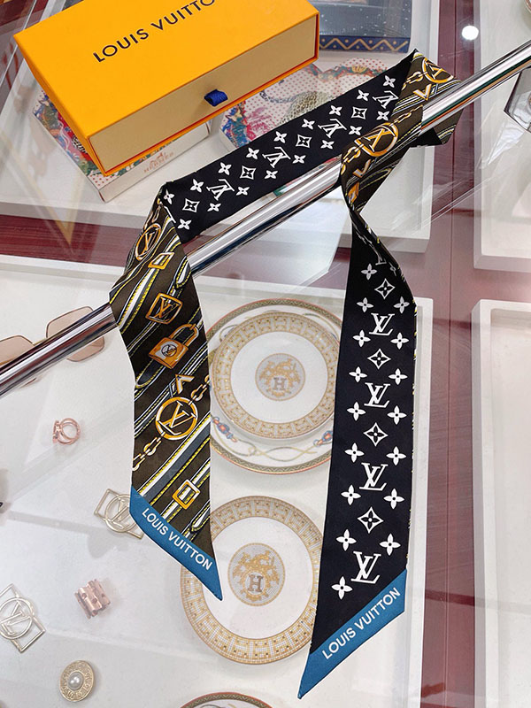 120x8cm Classical Alphabest Handbag Ribbon Scarf Neck Bow WJ-987051