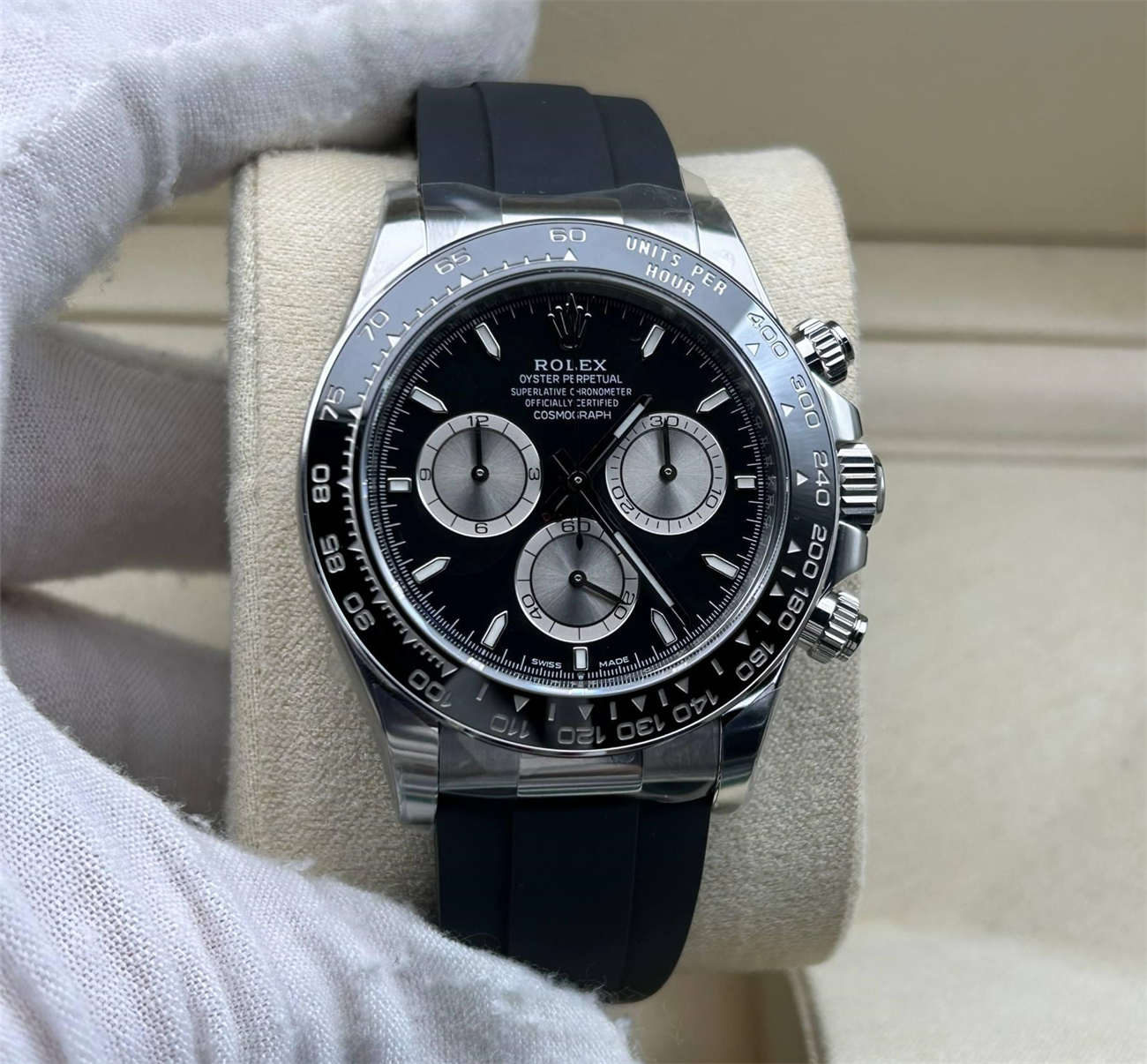 Rolex Daytona 126519LN Replica – Clean Factory White Gold Black Dial