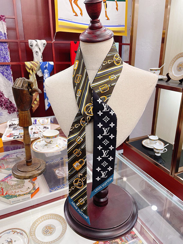 120x8cm Classical Alphabest Handbag Ribbon Scarf Neck Bow WJ-987051